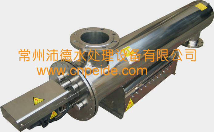 100T/H 下置電箱 下進上出 電動清洗紫外線殺菌器