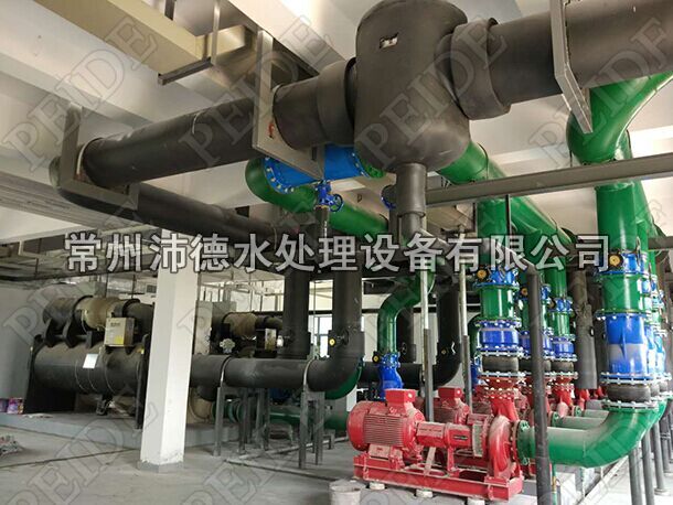 電子式水處理器和螺旋除污器的安裝現場