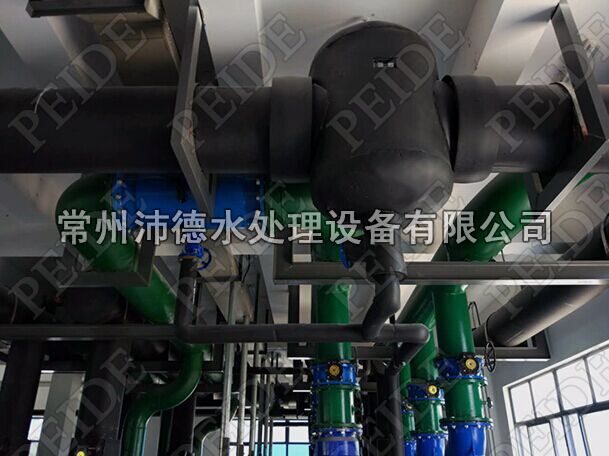 螺旋除污器和電子式水處理器現場安裝圖